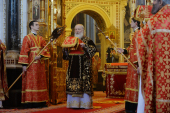 De ziua pomenirii sfinților întocmai cu apostolii Metodiu și Chiril Întâistătătorul Bisericii Ruse a oficiat Liturghia la catedrala „Hristos Mântuitorul”, or. Moscova