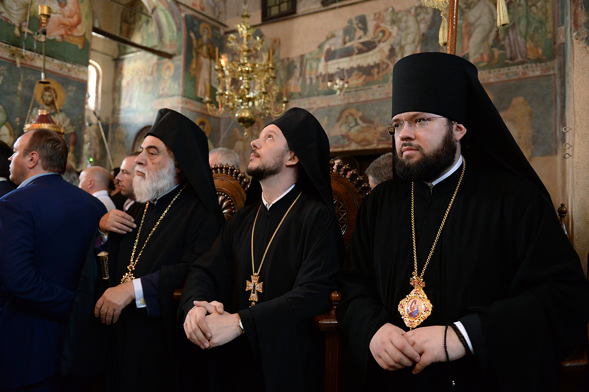 Vizita Sanctității Sale Patriarhul Chiril în Grecia. Sosirea pe Athos. Te Deum-ul la catedrala Protata. Întâlnirea cu membrii Sfintei Chinotite
