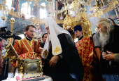 Визит Святейшего Патриарха Кирилла в Грецию. Посещение Русского на Афоне Пантелеимонова монастыря