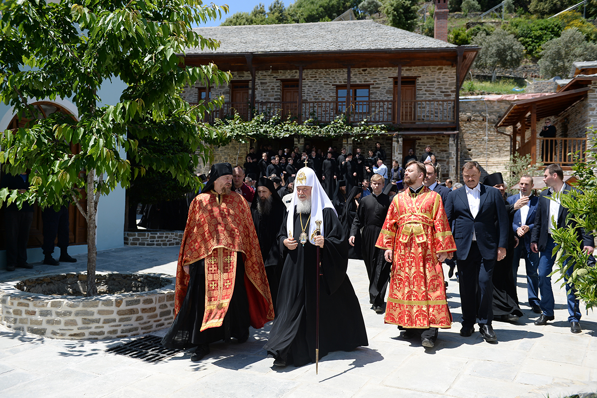 Визит Святейшего Патриарха Кирилла в Грецию. Посещение скита Ксилургу на Афоне