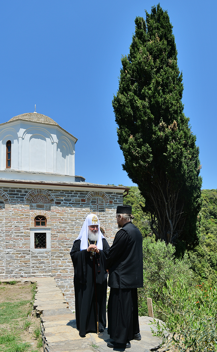 Візит Святішого Патріарха Кирила до Греції. Відвідання скиту Ксилургу на Афоні