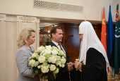 Председатель Правительства РФ Д.А. Медведев поздравил Святейшего Патриарха Кирилла с днем тезоименитства