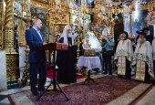 Президент России В.В. Путин посетил Русский на Афоне Пантелеимонов монастырь