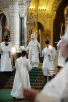 Slujirea Patriarhului în ajunul sărbătorii Înălțarea Domnului la catedrala „Hristos Mântuitorul”, or. Moscova