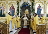 Предстоятель Русской Церкви совершил Литургию в Стефановском кафедральном соборе г. Сыктывкара