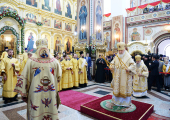 Întâistătătorul Bisericii Ruse a oficiat Liturghia la catedrala în cinstea sfântului ierarh Stefan de Perm din or. Syktyvkar