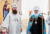 Mitropolitul Filaret (Vahromeev) și episcopul de Slutsk Antonii au oficiat sfințirea mare a bisericii „Înălțarea Domnului” în orașul Nesvij