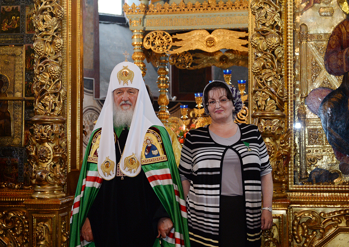 Патриаршее служение в праздник Рождества Предтечи и Крестителя Господня Иоанна в Новодевичьем монастыре столицы
