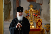 Святейший Патриарх Кирилл посетил Большеохтинское Георгиевское кладбище, Александро-Невскую лавру и Санкт-Петербургскую духовную академию