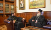 Președintele Departamentului pentru relațiile externe bisericești s-a întâlnit cu un ierarh al Patriarhiei Ierusalimului
