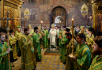 Slijurea Patriarhului în lavra „Sfânta Treime” a cuviosului Serghie. Privegherea