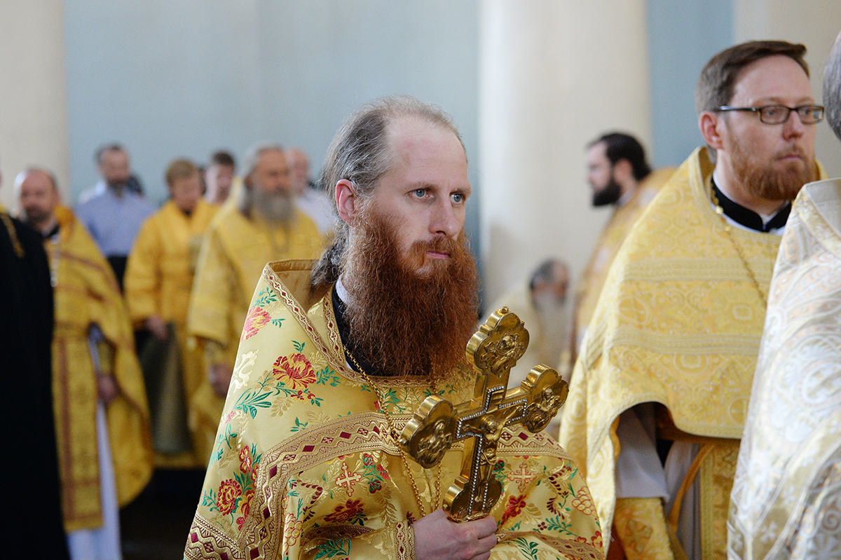 Slujirea Patriarhului la biserica în cinstea icoanei Maicii Domnului „Bucuria tuturor celor scârbiți” din Bolșaya Ordynka, or. Moscova