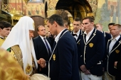 Sanctitatea Sa Patriarhul Chiril a săvârșit un Te Deum înainte de plecarea echipei Olimpice a Rusiei la cele de-a XXXI-ea Jocuri Olimpice de vară
