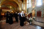 Sanctitatea Sa Patriarhul Chiril a sfinţit piatra de temelie în fundamentul catedralei „Adormirea Maicii Domnului” din Pustia Sarovului