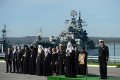 Sanctitatea Sa Patriarhul Chiril s-a întâlnit cu marinarii Flotei de Nord