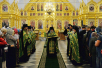 Патріарший візит на Соловки. Всеношна в Троїцькому соборі Соловецького монастиря
