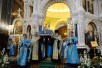 Slujirea Patriarhului în ajunul sărbătorii Adormirea Preasfintei Născătoare de Dumnezeu la catedrala „Hristos Mântuitorul”, or. Moscova