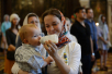 Патріарше служіння напередодні свята Успіння Божої Матері в Храмі Христа Спасителя в Москві