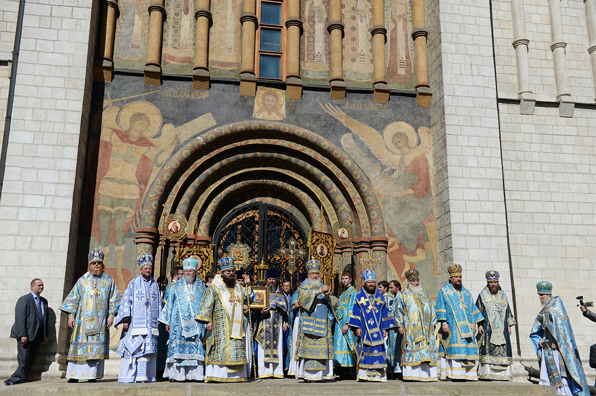 Служіння Предстоятелів Руської Православної Церкви та Православної Церкви Чеських земель і Словаччини в день свята Успіння Пресвятої Богородиці