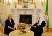 Întâlnirea Sanctității Sale Patriarhul Chiril cu ministrul învățământului și științei al Federației Ruse O.Iu. Vasilieva