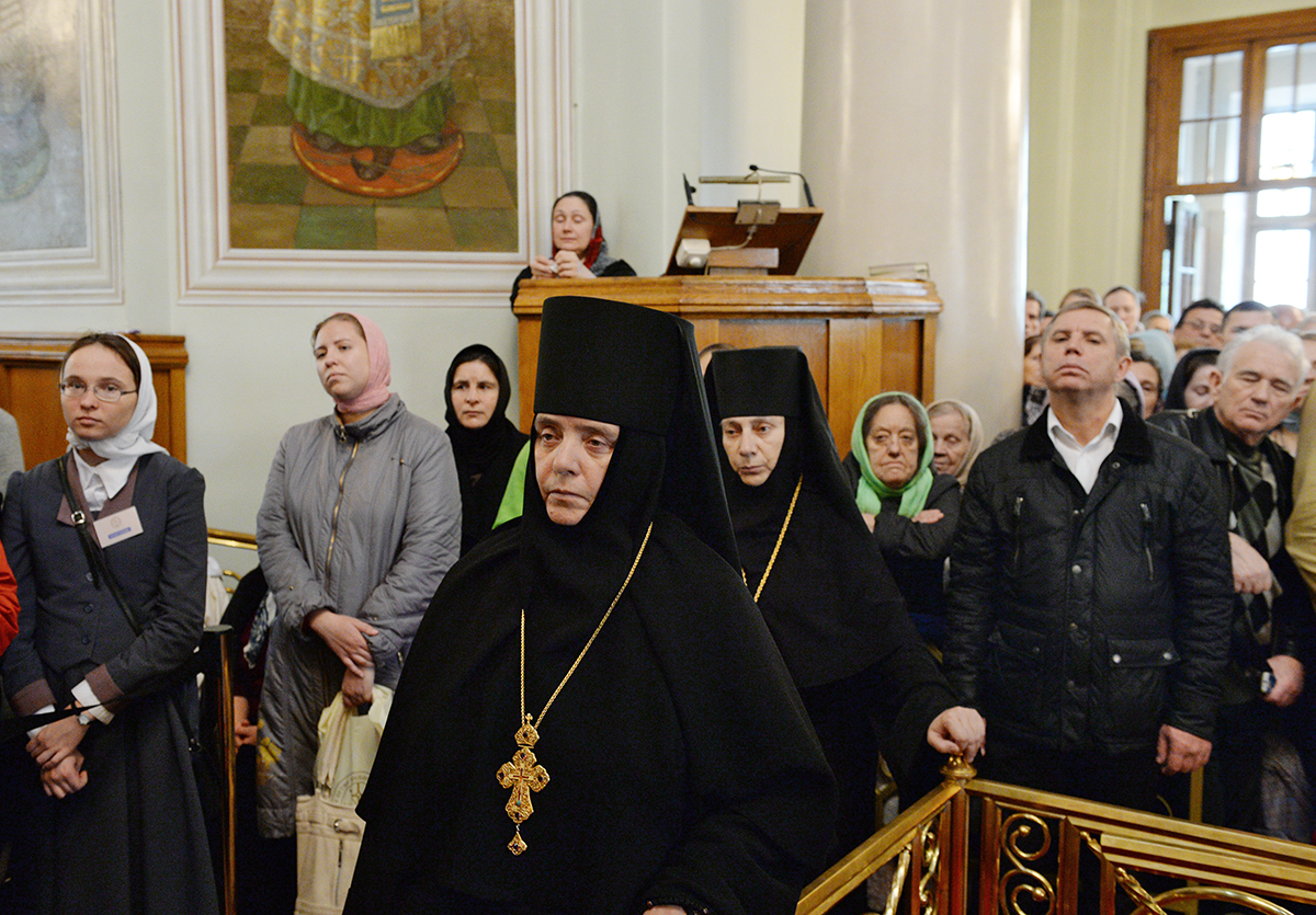 Патриаршее служение в день памяти прп. Силуана Афонского в Даниловом ставропигиальном монастыре