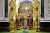 Патриаршее служение в канун праздника Воздвижения Креста Господня в Храме Христа Спасителя в Москве