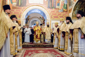 În Duminica dinaintea Înălțării Sfintei Cruci Întâistătătorul Bisericii Ortodoxe Ruse a săvârșit Liturghia în Lavra Pecerska din Kiev