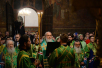 Vecernia mică cu citirea acatistului cuviosului Serghie de Radonej în Lavra „Sfânta Treime” a sfântului Serghie