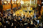 Vizita Sanctității Sale Patriarhul Chiril în Marea Britanie. Slujirea Patriarhului în catedrala „Adormirea Maicii Domnului” din Londra
