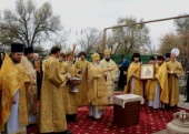 Mitropolitul de Tașkent Vichentii a condus inaugurarea bisericii în cinstea sfântului dreptcredinciosului cneaz Alexandru Nevski pe teritoriul bazei aviatice ruse în Kirghizia