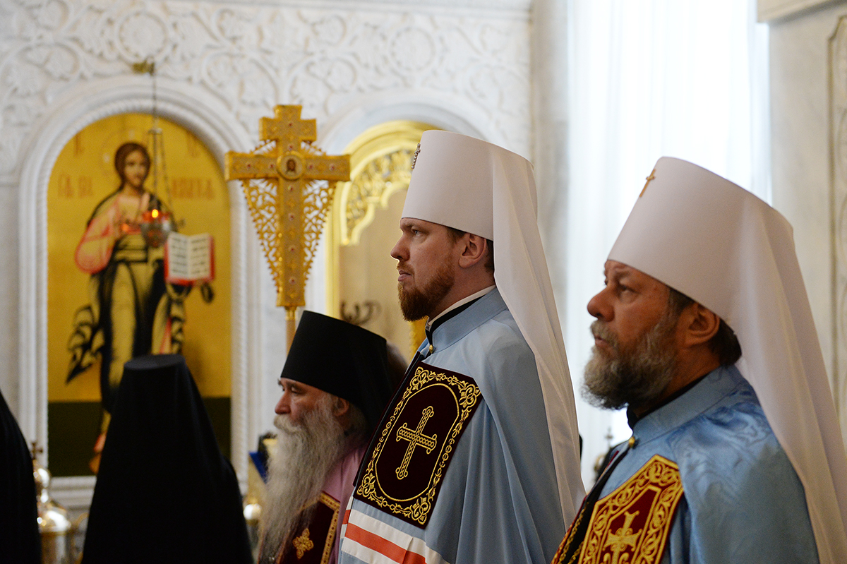 Ipopsifierea arhimandritului Savatii (Perepeolkin) în treapta de episcop de Vanino, a arhimandritului Siluan (Șalari) în treapta de episcop de Orhei și a arhimandritului Nikolai (Degteariov) în treapta de episcop de Cerneahovsk