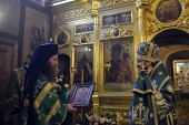 Mitropolitul de Volokolamsk Ilarion a săvârșit Liturghia la metocul din Moscova al Bisericii Ortodoxe Ruse