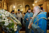 Патріарше служіння в напередодні свята Казанської ікони Божої Матері в Богоявленському кафедральному соборі в Москві