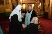 Slujirea Patriarhului în ajunul sărbătorii în cinstea Icoanei Maicii Domnului de Kazan la catedrala episcopală „Arătarea Domnului” din Elohovo
