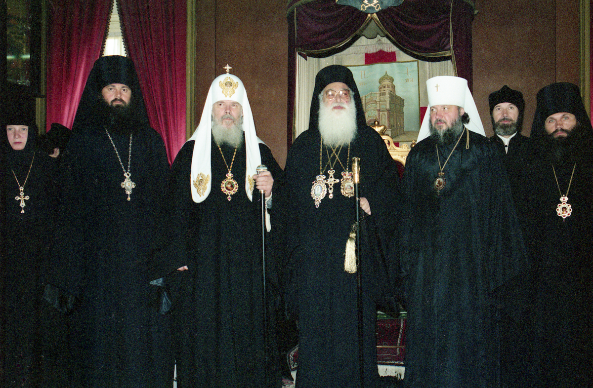 Во время визита Святейшего Патриарха Алексия II на Святую Землю. Май 1992 г.
