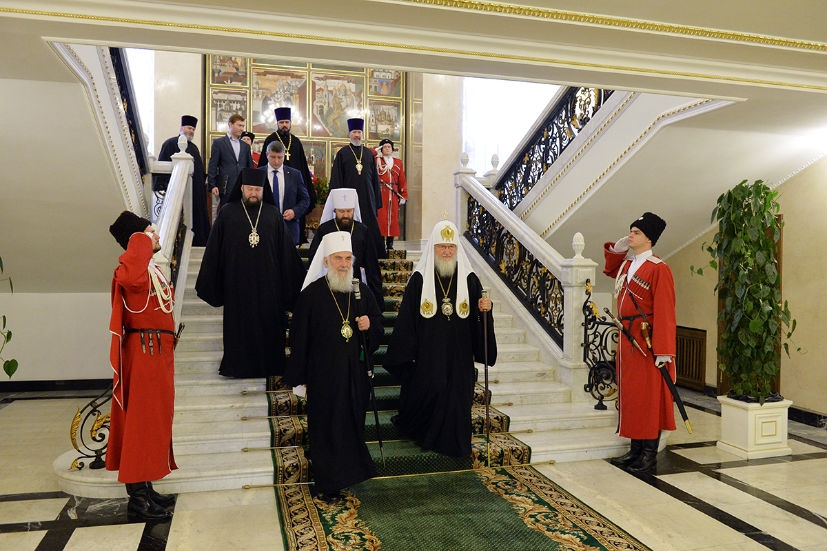 Встреча Святейшего Патриарха Кирилла с Предстоятелем Сербской Православной Церкви