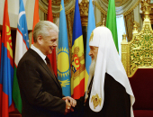 Поздравление мэра Москвы С.С. Собянина Святейшему Патриарху Кириллу с 70-летием со дня рождения