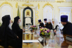 Встреча Святейшего Патриарха Кирилла с Блаженнейшим Архиепископом Тиранским и всей Албании Анастасием