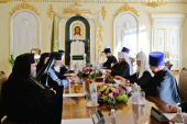 Зустріч Святішого патріарха Кирила з Блаженнішим Архієпископом Нової Юстиніани і Всього Кіпру Хризостомом