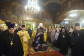 Mitropolitul de Volokolamsk Ilarion a condus solemnitățile cu prilejul sărbătorii hramului la metocul din Moscova al Bisericii Ortodoxe a Ierusalimului