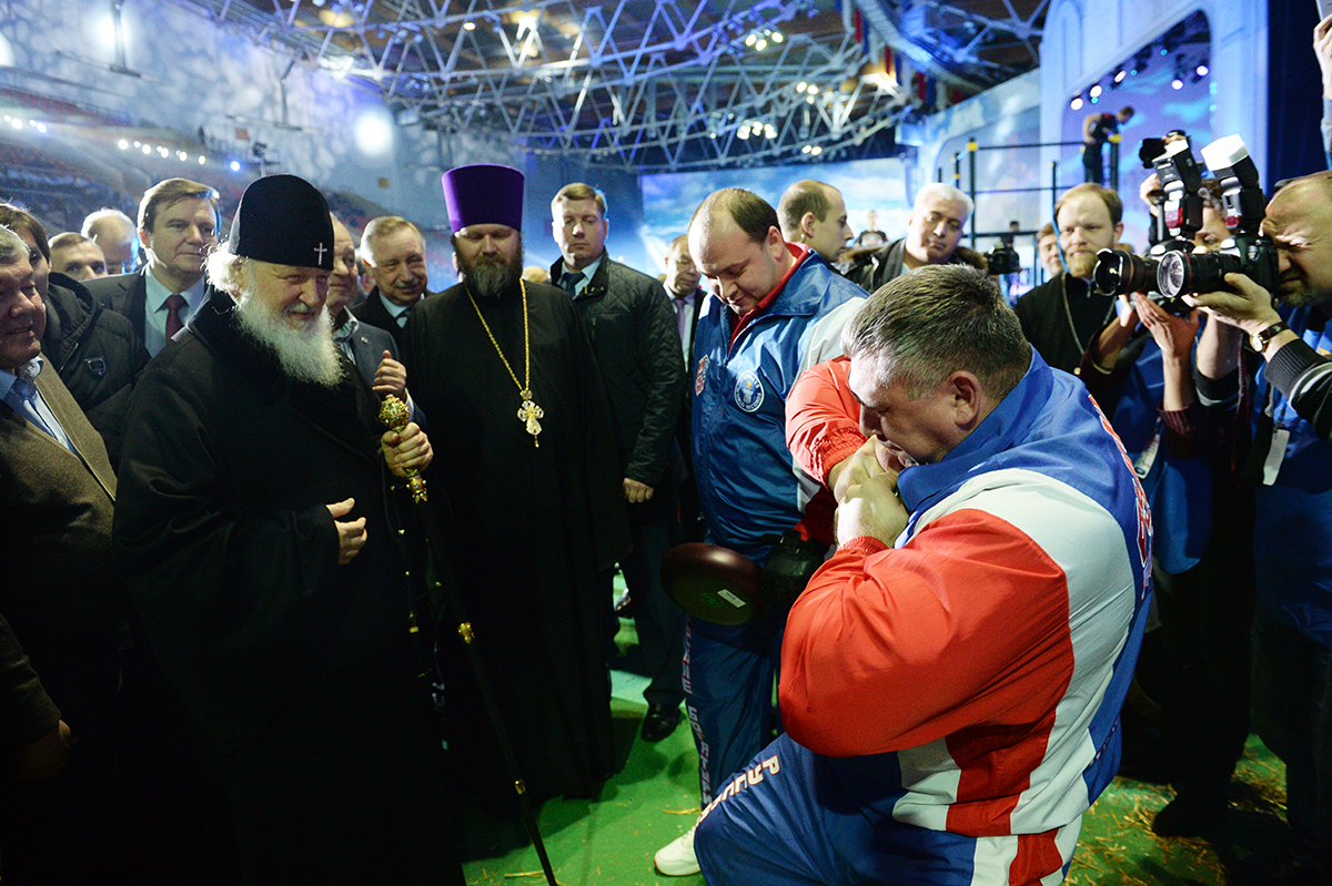 Vizitarea de către Sanctitatea Sa Patriarhul Chiril a Festivalului sporturilor naționale de la Moscova