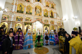 Întâistătătorul Bisericii Ortodoxe Ruse a sfințit biserica cu hramul în cinstea Sfântului Ierarh Spriridon al Trimitundei din Nagatinski Zaton, or. Moscova