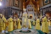 У свято Різдва Христового Святіший Патріарх Кирил звершив Божественну літургію в Храмі Христа Спасителя в Москві