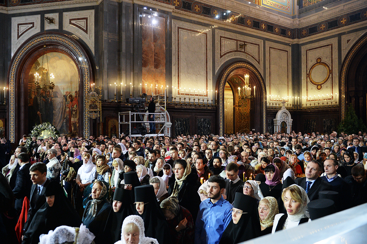 Патриаршее служение в праздник Рождества Христова в Храме Христа Спасителя в Москве