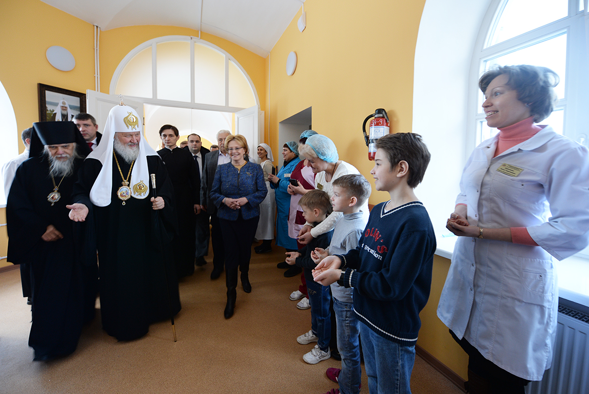Vizitarea de către Sanctitatea Sa Patriarhul Chiril a Spitalului clinic central în numele Sfântului Ierarh Alexie, or. Moscova