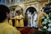 Slujirea Patriarhului de sărbătoarea Soborului Preasfintei Născătoare de Dumnezeu în catedrala „Adromirea Maicii Domnului” din Kremlin, or. Moscova