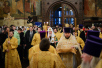 Патріарше служіння у день свята Собору Пресвятої Богородиці в Успенському соборі Московського Кремля