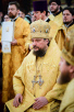Патріарше служіння у день свята Собору Пресвятої Богородиці в Успенському соборі Московського Кремля
