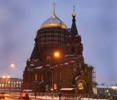 В праздник Крещения Господня глава Санкт-Петербургской митрополии совершил Литургию в Богоявленском храме на Гутуевском острове