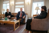 Mitropolitul de Volokolamsk Ilarion s-a întâlnit cu președintele Societății imperiale ortodoxe pentru Palestina S.V. Stepașin